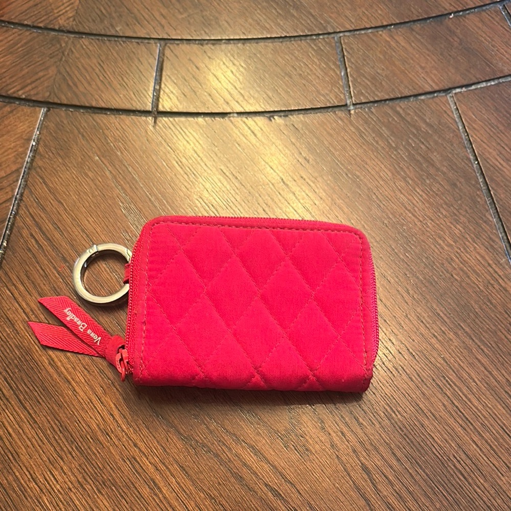 Vera Bradley Vibrant Red Quilted Keyring Wallet